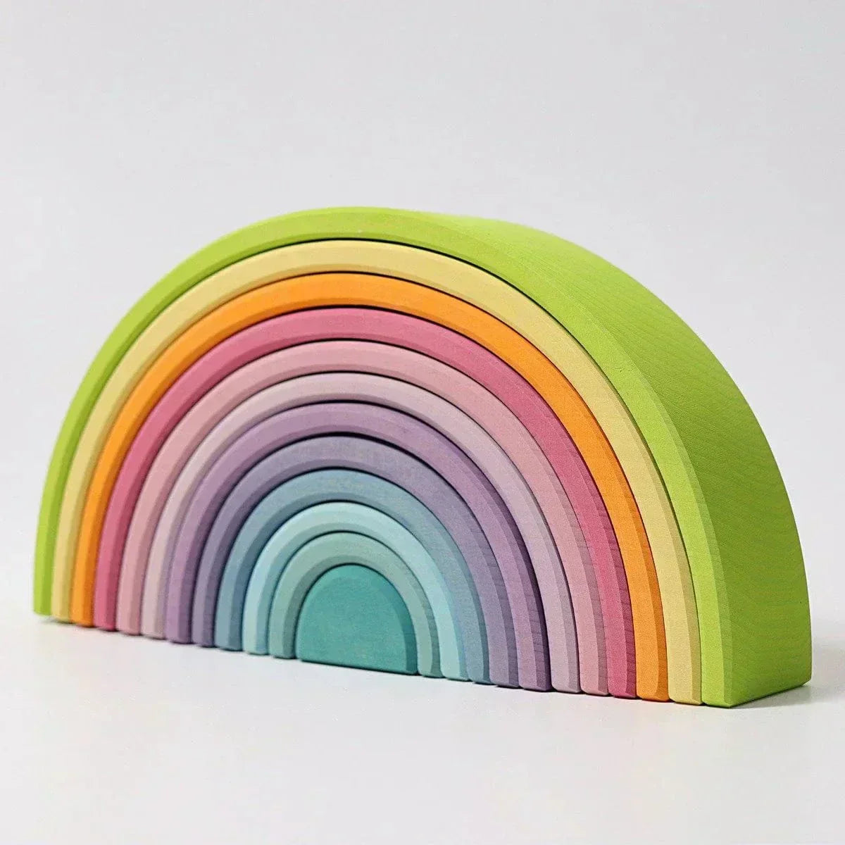Grimm's Rainbow Pastel Large 12 pieces Wooden Play Set