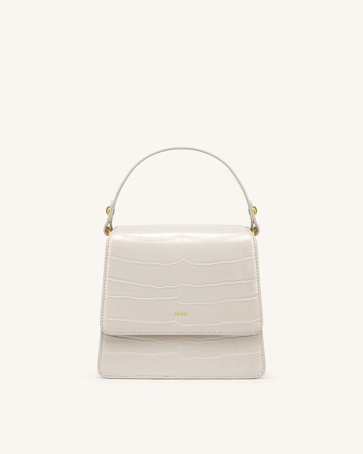 Optew FAE Top Handle Crossbody Bag - Ivory Croc