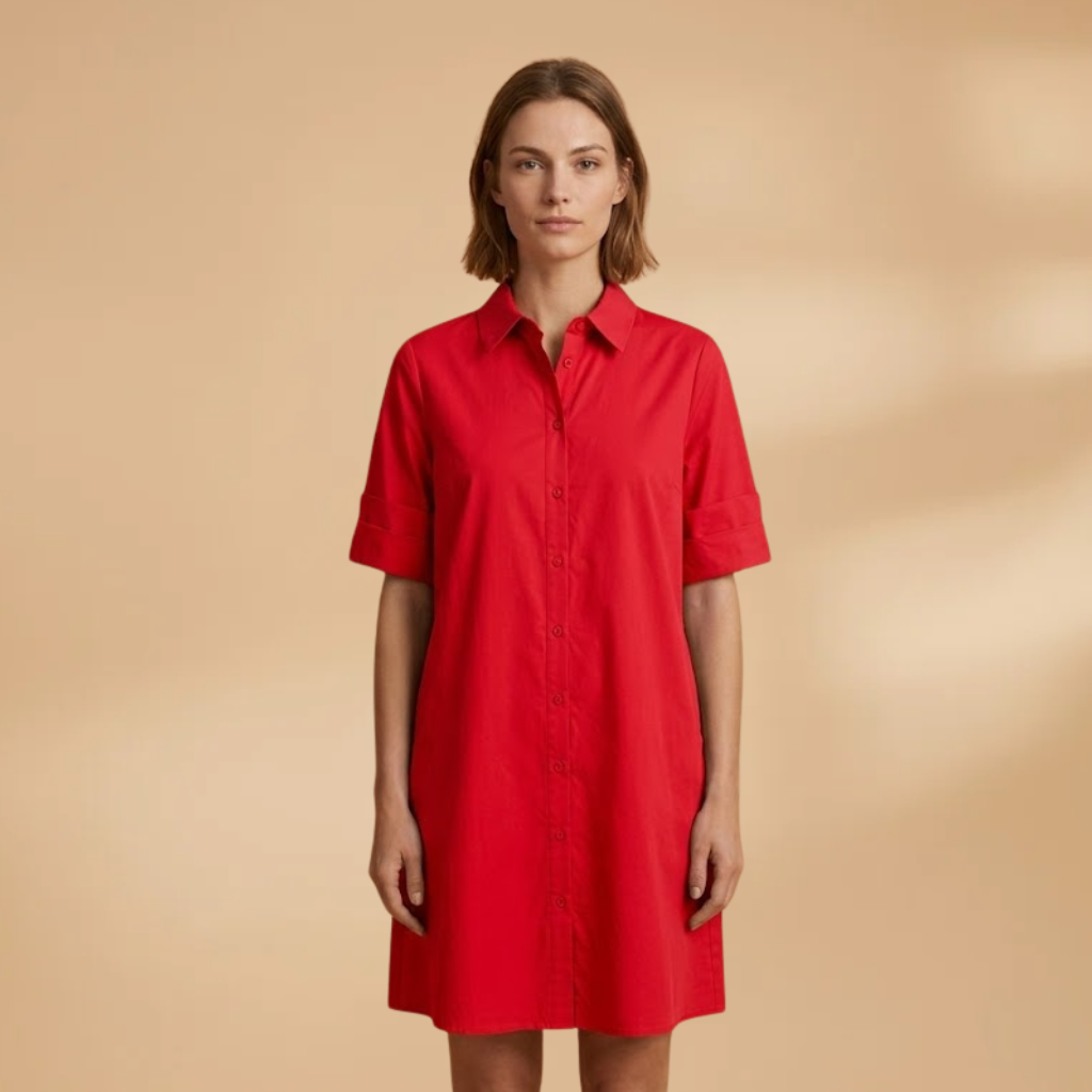 Shirt Dress Relaxed Fit and Breathable Fabric for Women