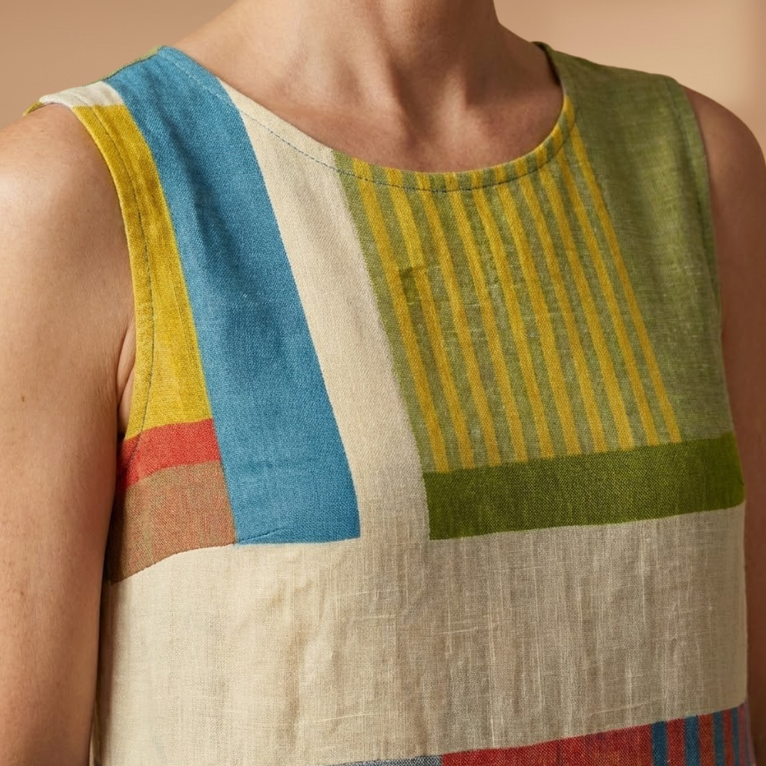 Midi Dress with Sleeveless and Loose Fit for Women