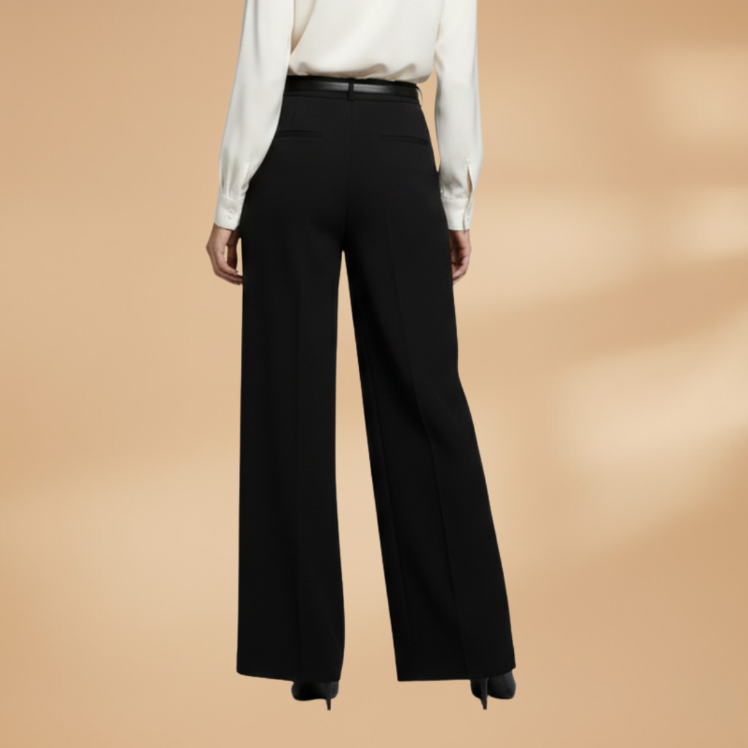 Palazzo Pants with High Waist and Tie Belt for Women