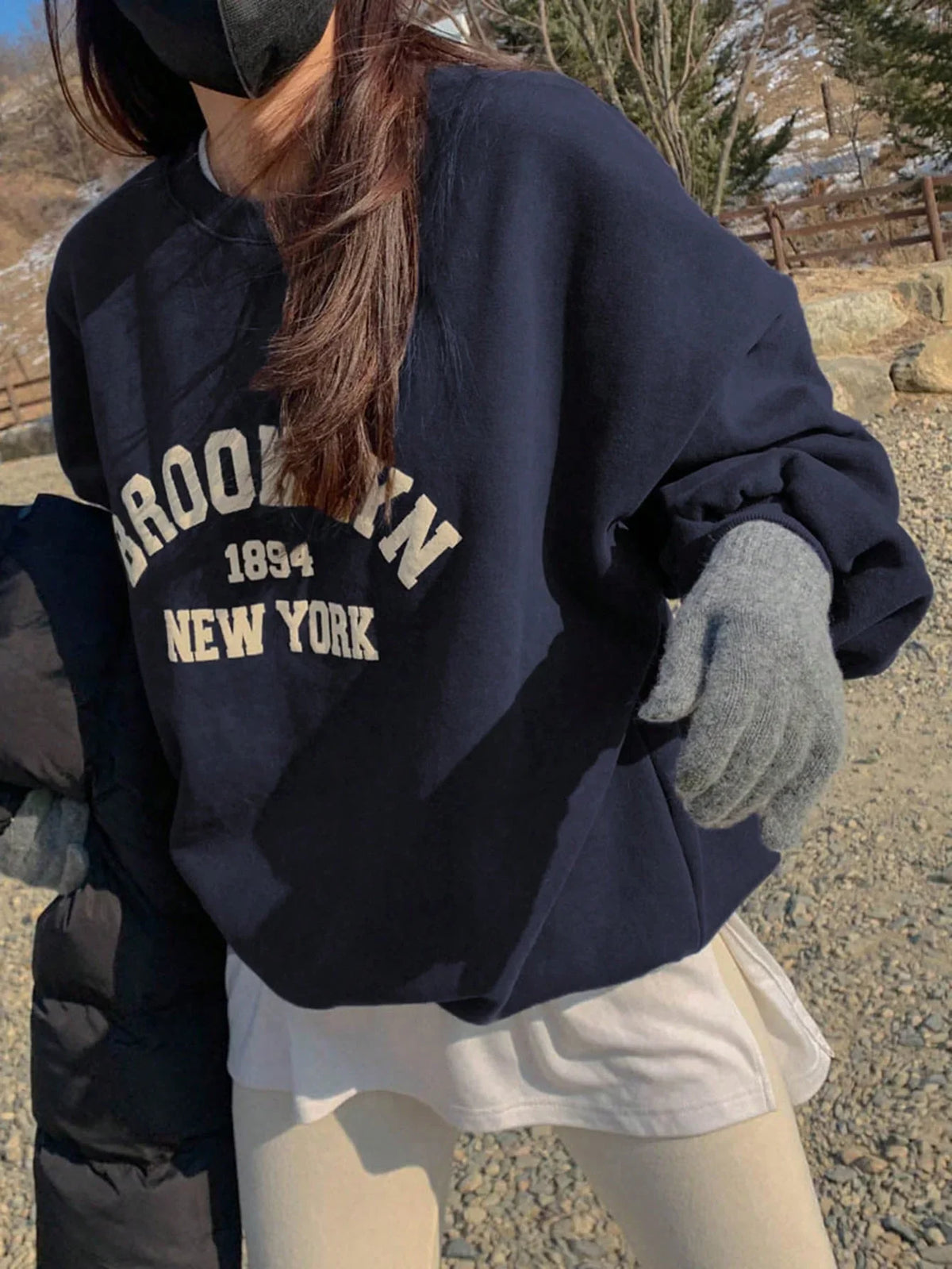 Women's Sweatshirt | Graphic Crewneck Oversized Loose Fit
