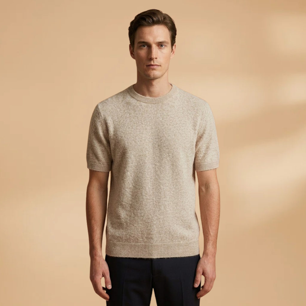 Cashmere T-Shirt Lightweight Design and Tailored Fit for Men