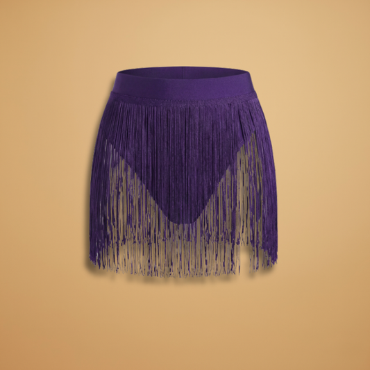 Mini Skirt with Elasticated Waistband and Tassel Detailing for Women