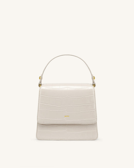 Optew FAE Top Handle Crossbody Bag - Ivory Croc