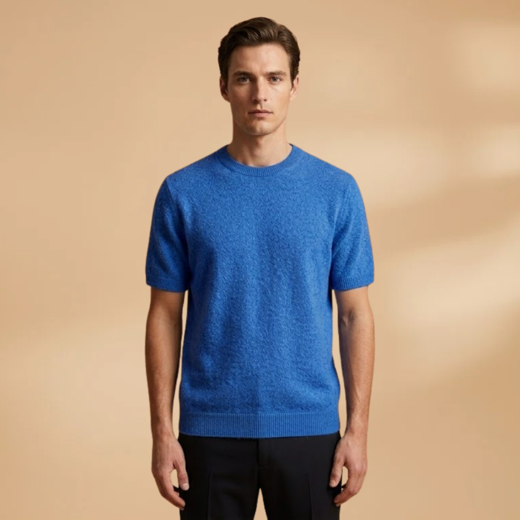 Cashmere T-Shirt Lightweight Design and Tailored Fit for Men