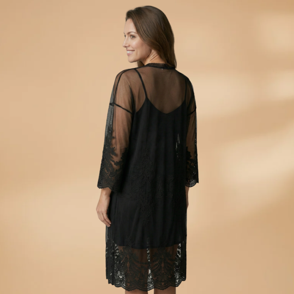 Top with Open Front and Short Sleeves for Women