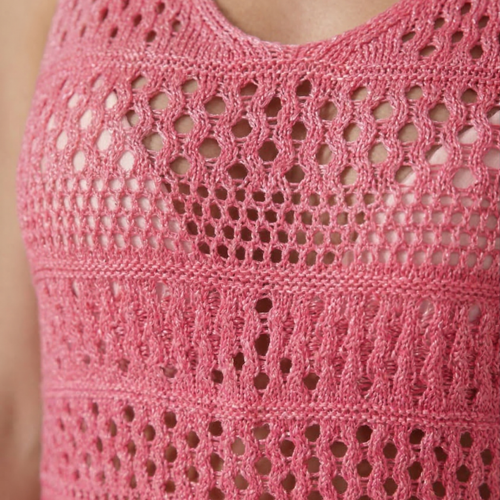 Beach Dress V-Neckline and Crocheted Surface for Women