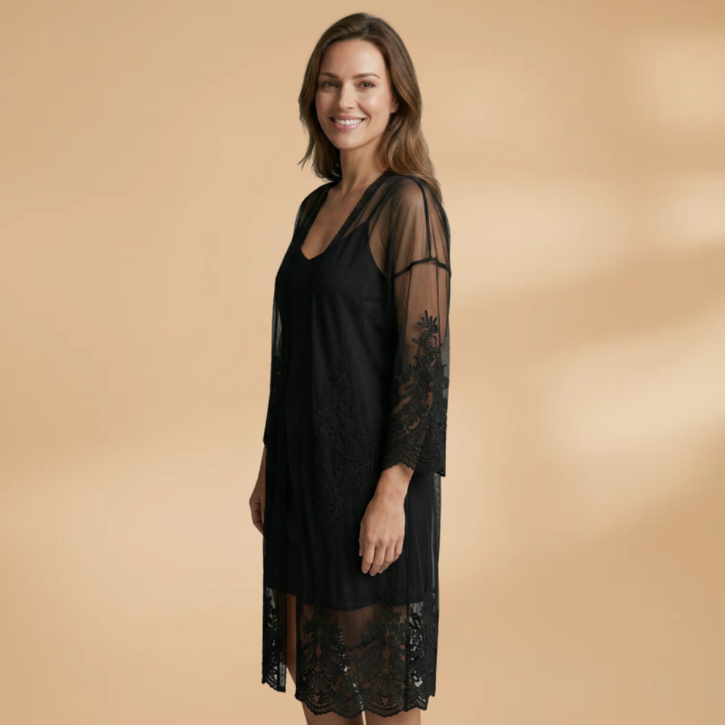 Top with Open Front and Short Sleeves for Women