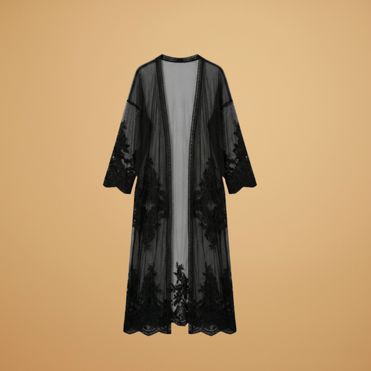 Top with Open Front and Short Sleeves for Women