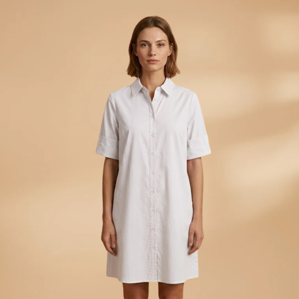 Shirt Dress Relaxed Fit and Breathable Fabric for Women