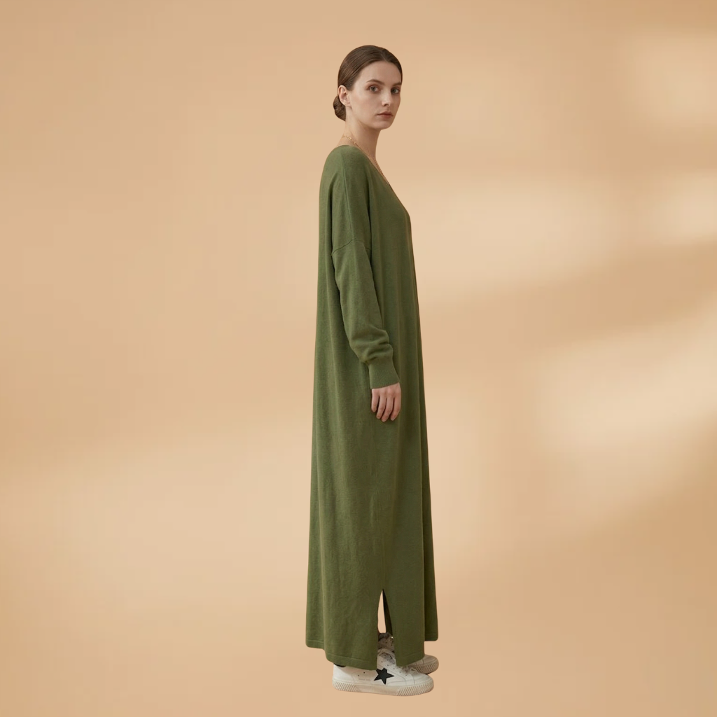 Dress Round Neckline and Short Sleeves for Women