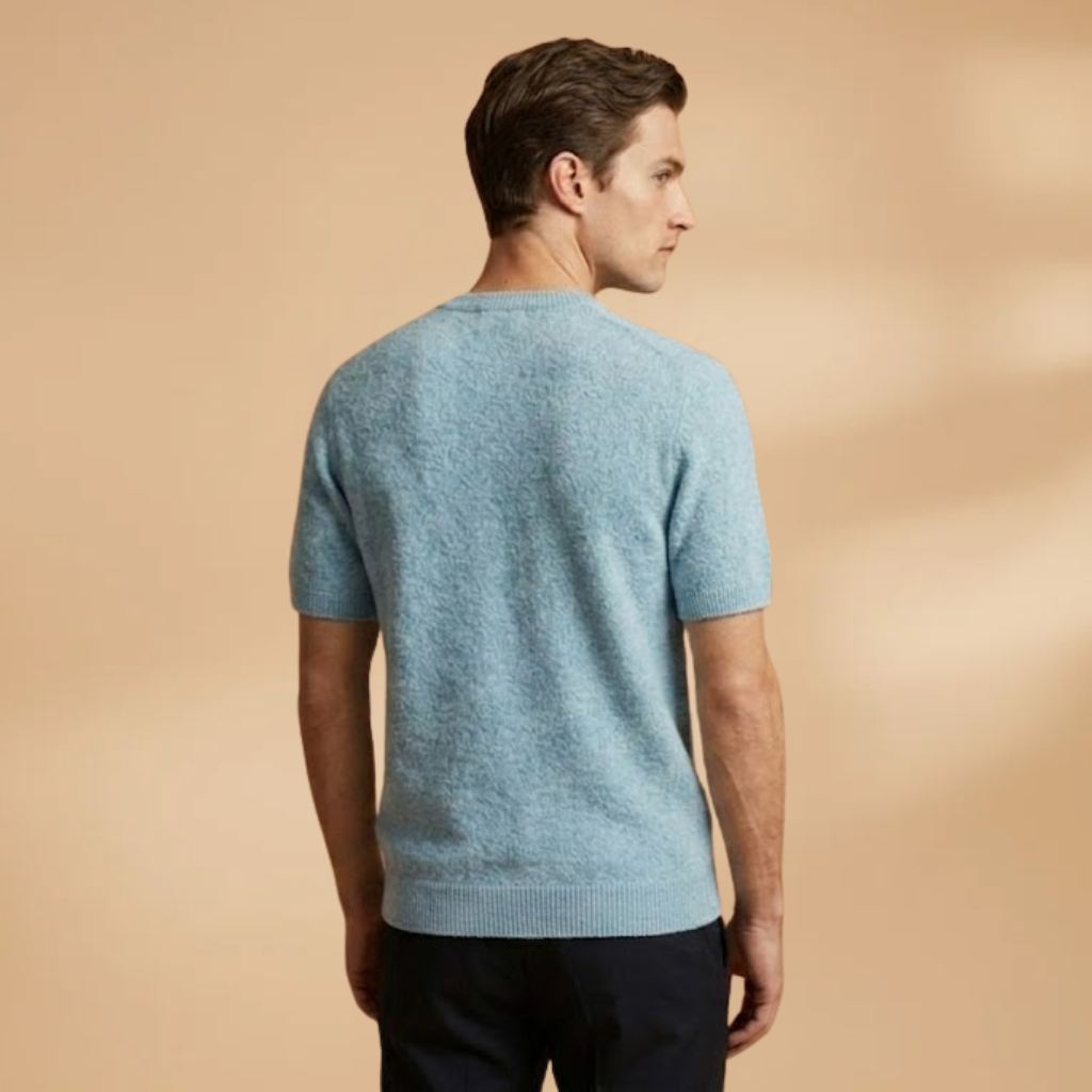 Cashmere T-Shirt Lightweight Design and Tailored Fit for Men