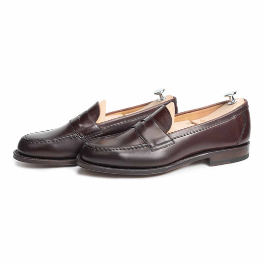501040 - Burgundy Heritage Shell Cordovan Penny Loafer - E