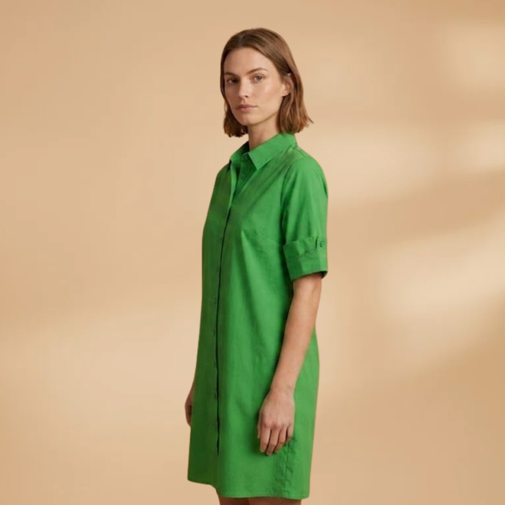 Shirt Dress Relaxed Fit and Breathable Fabric for Women