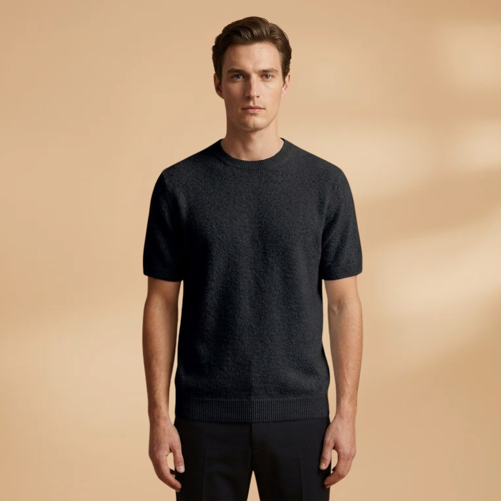 Cashmere T-Shirt Lightweight Design and Tailored Fit for Men