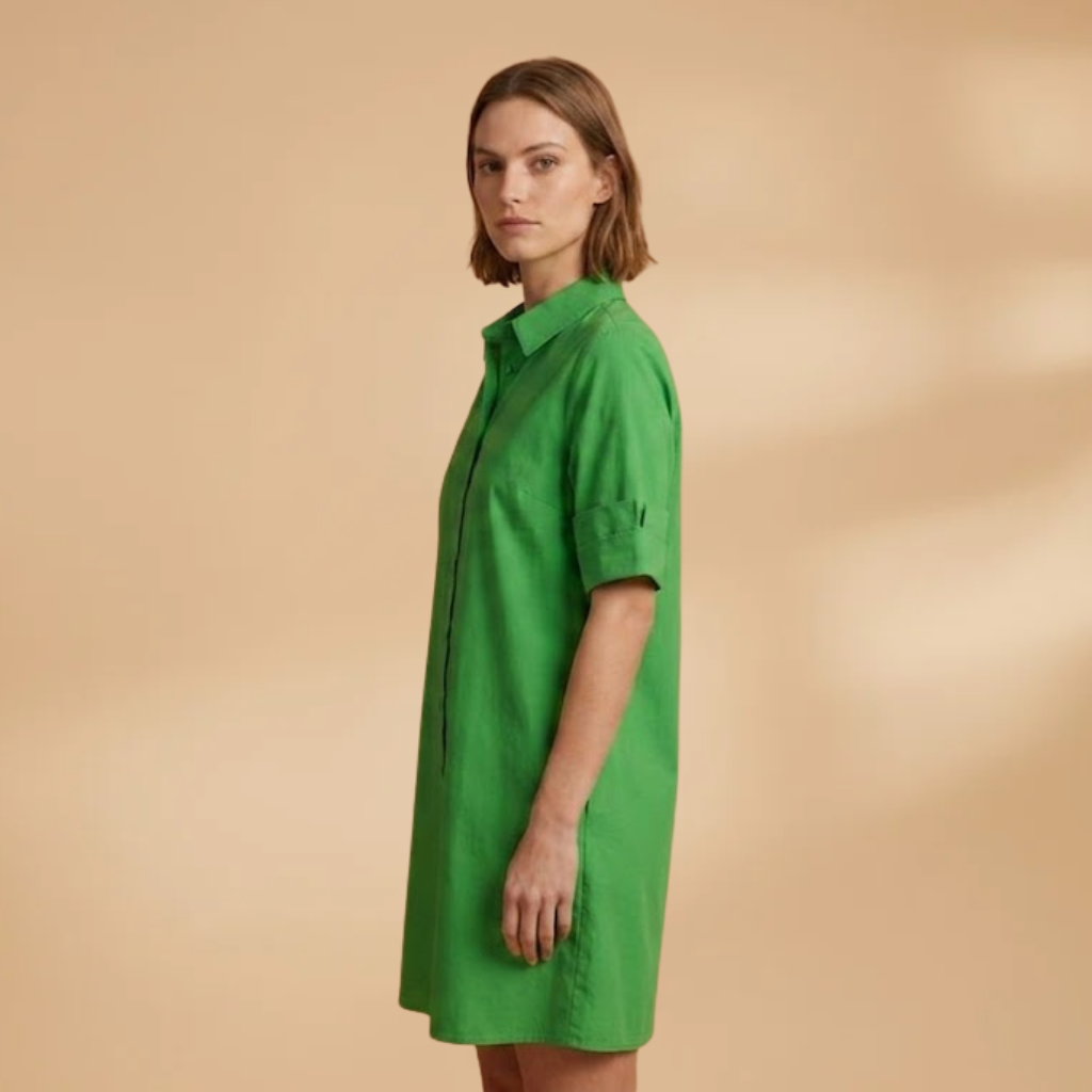 Shirt Dress Relaxed Fit and Breathable Fabric for Women