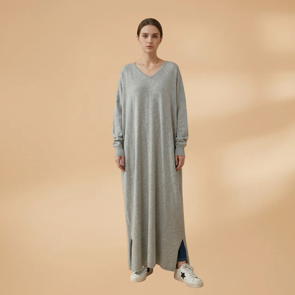 Dress Round Neckline and Short Sleeves for Women