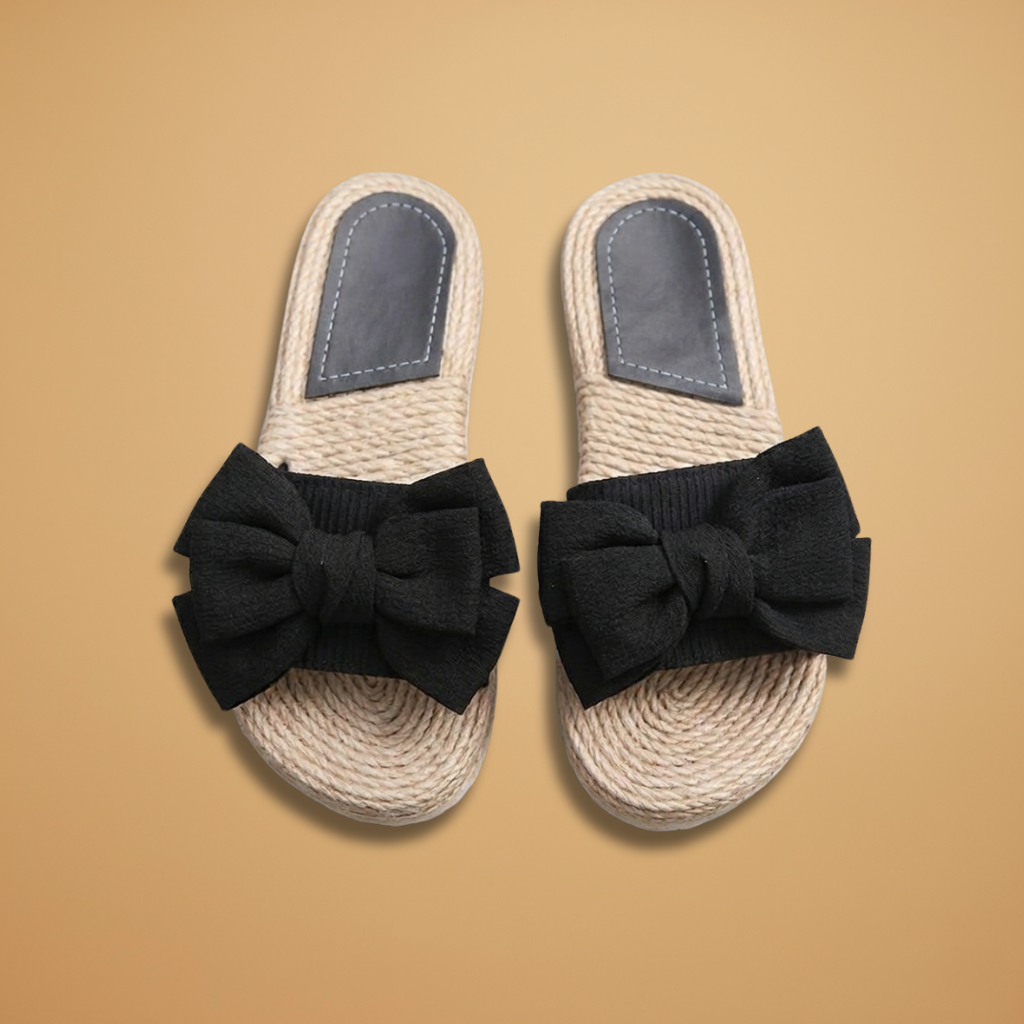 Sandals with Bow Detail and Open-Toe Design for Women