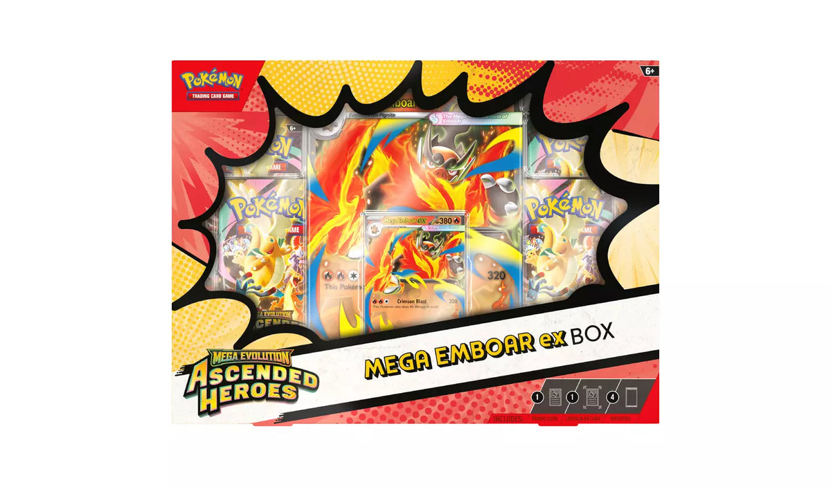 Pokémon TCG – Mega Evolution – Ascended Heroes Mega Emboar ex Box