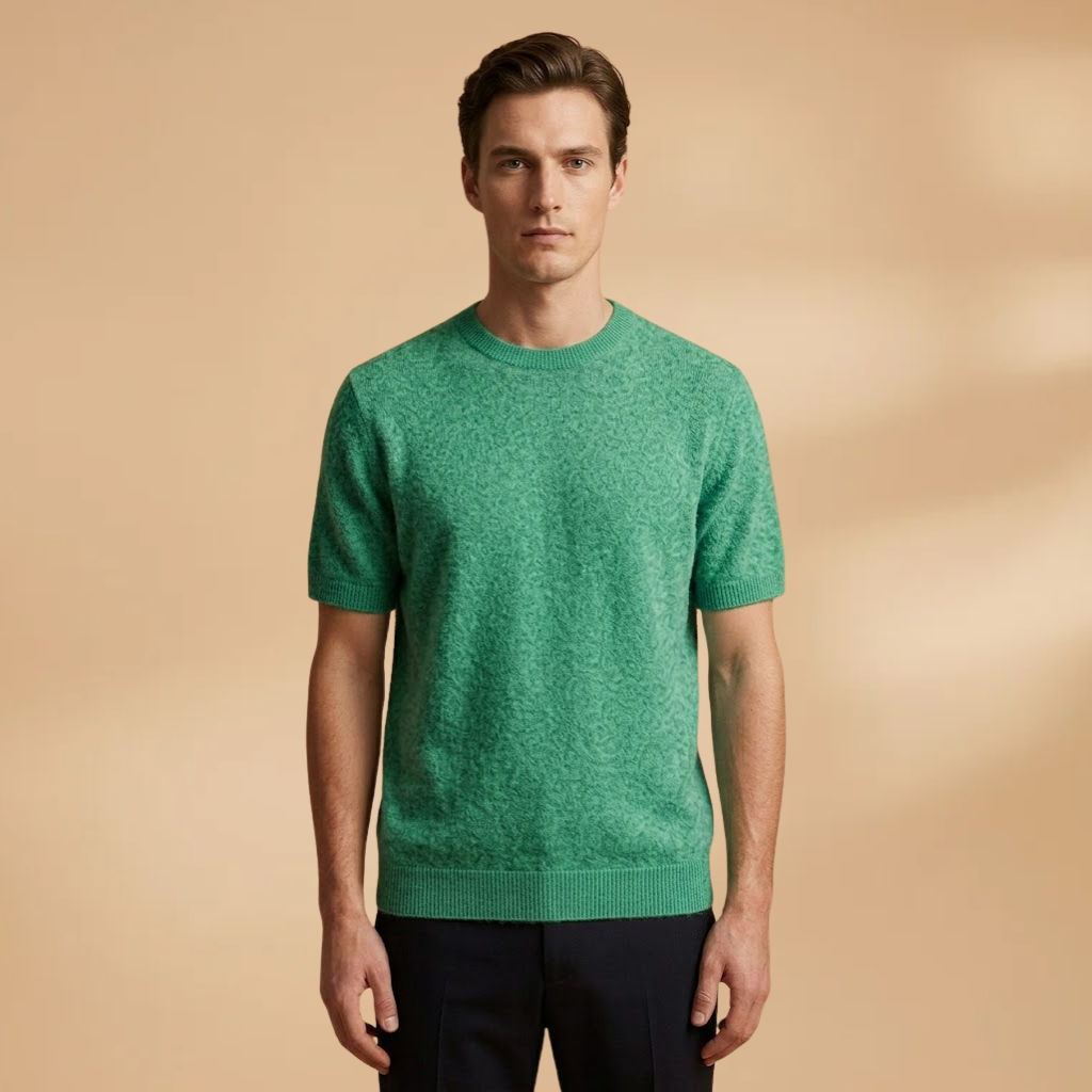 Cashmere T-Shirt Lightweight Design and Tailored Fit for Men