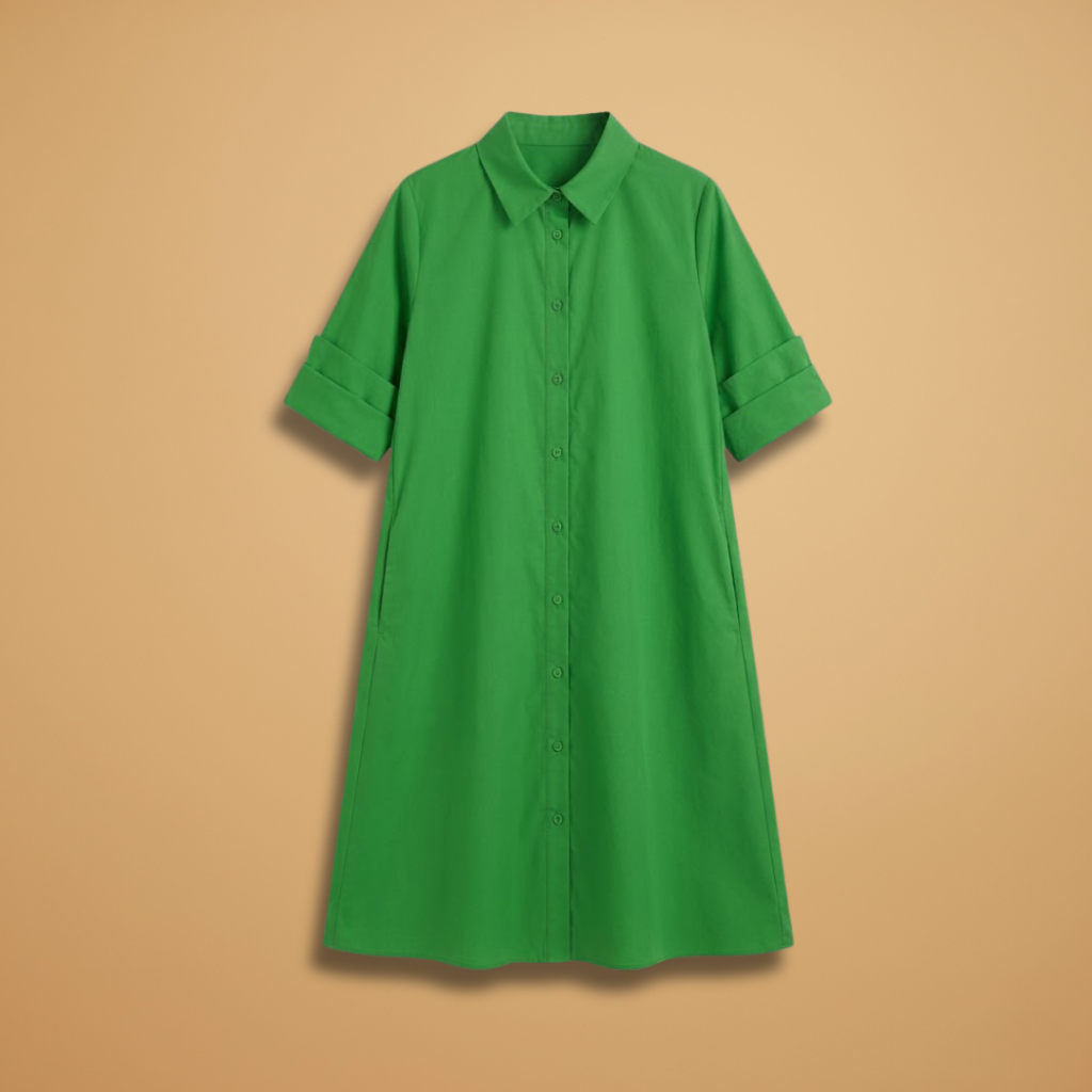 Shirt Dress Relaxed Fit and Breathable Fabric for Women