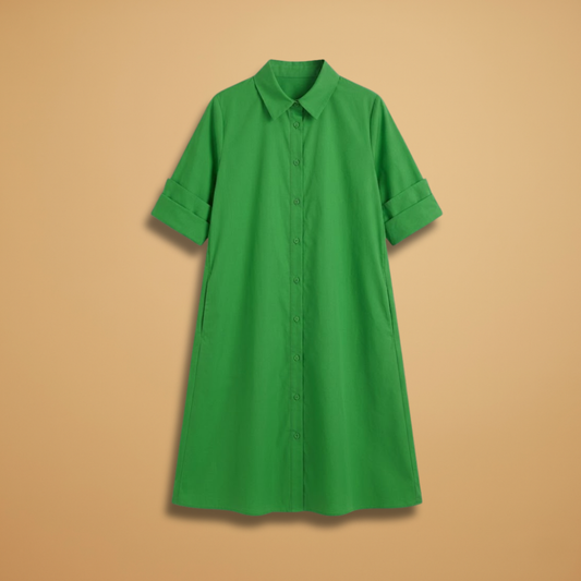 Shirt Dress Relaxed Fit and Breathable Fabric for Women