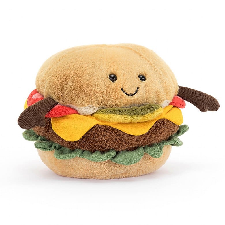 Amuseable Burger 12cm Plush Soft Toy