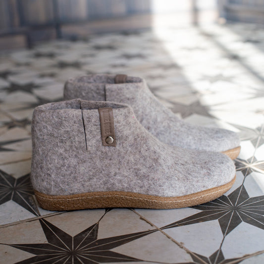 Women's Beige WOOBOOTS Wool Slippers