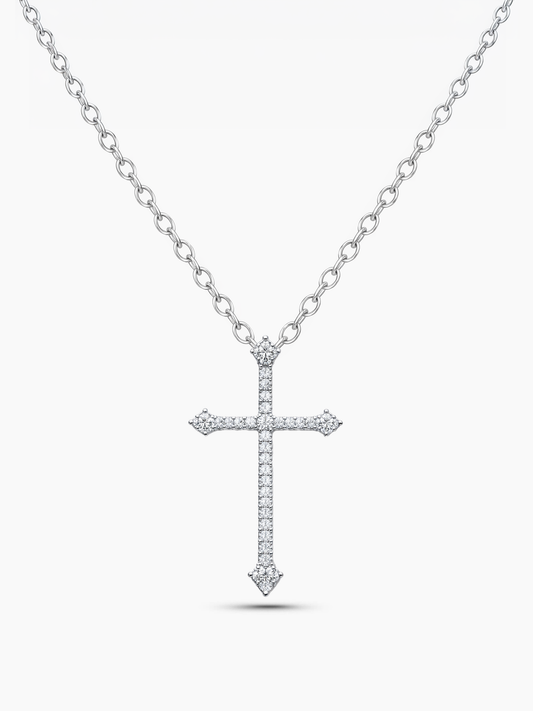 925 Sterling Silver Classic Cross Necklace