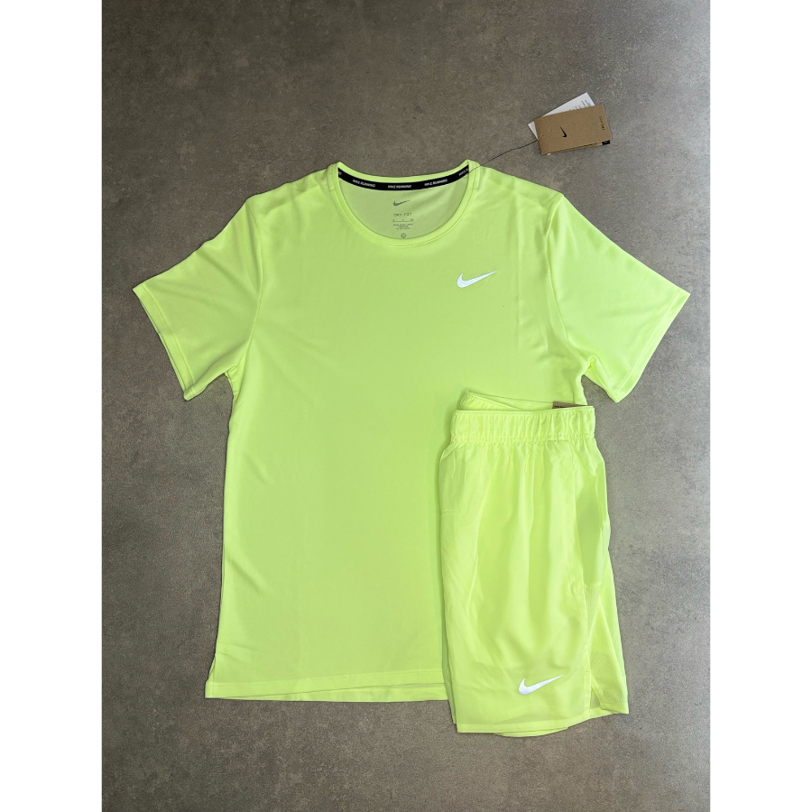 Nike UV Miler Short Set - Barely Volt