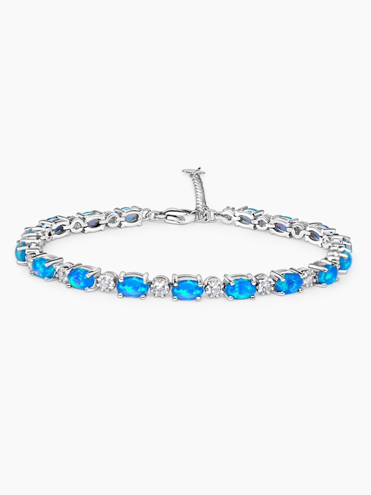 Adjustable Blue Opal Bracelet