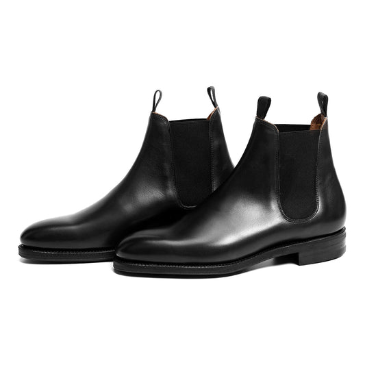 101050 - Black Calf Wholecut Chelsea Boot - E