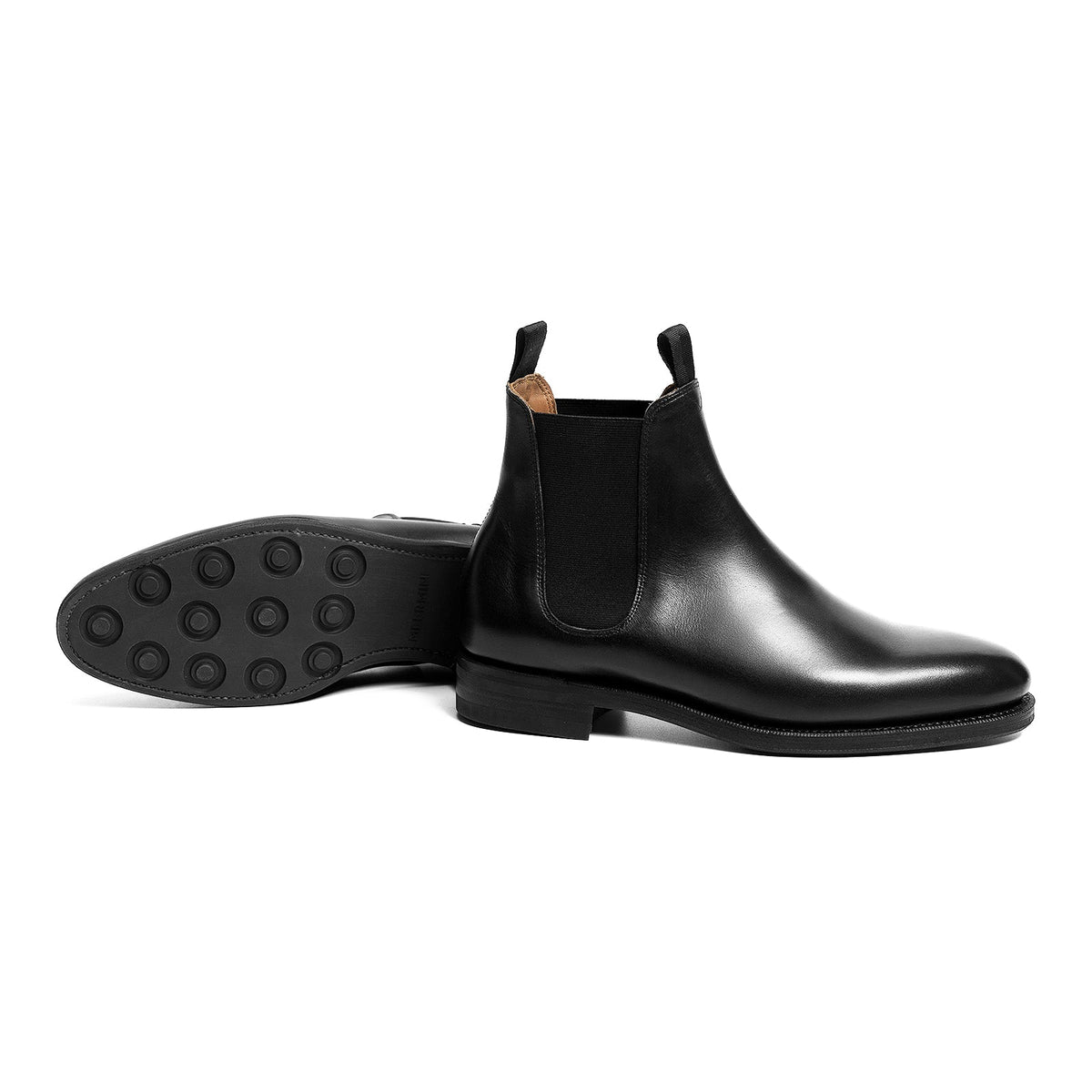 101050 - Black Calf Wholecut Chelsea Boot - E