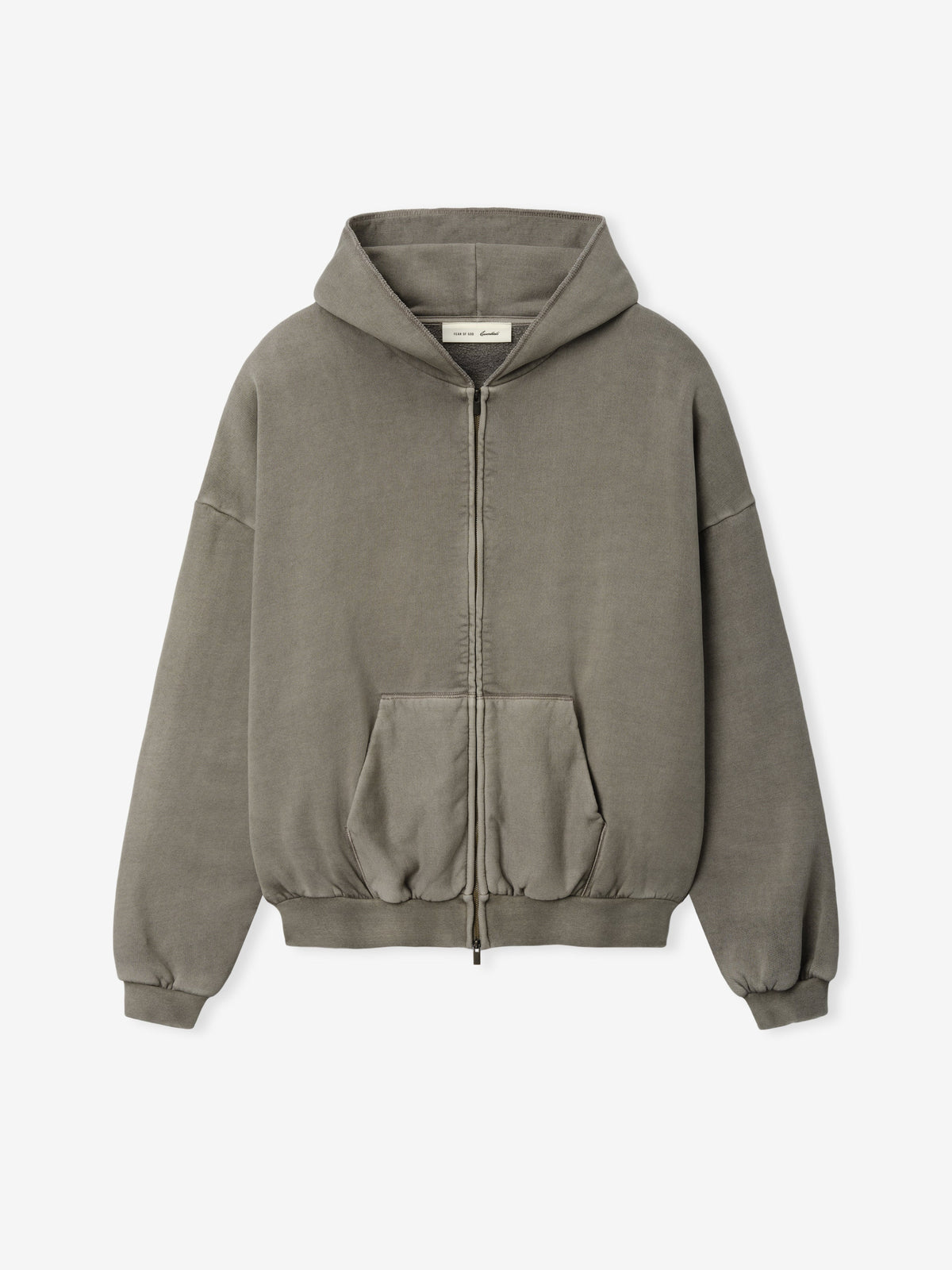 90s Cotton Fleece Zip-Up Hoodie