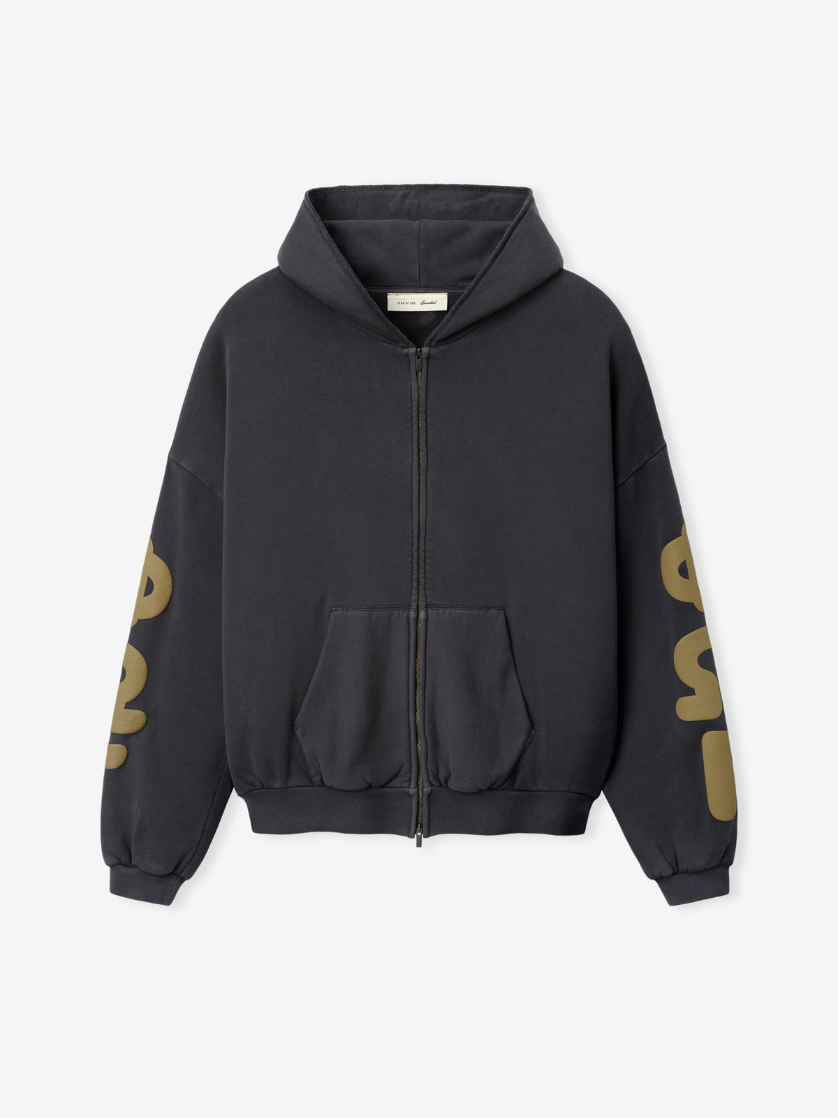 90s Cotton Fleece Zip-Up Hoodie