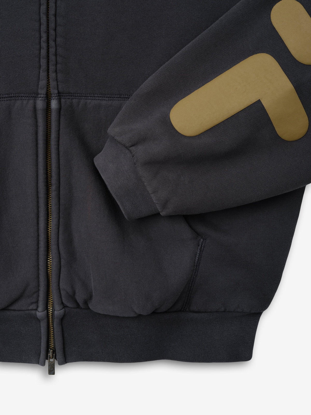 90s Cotton Fleece Zip-Up Hoodie