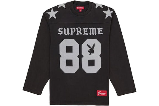 Supreme Playboy Long Sleeve Football Top - Black