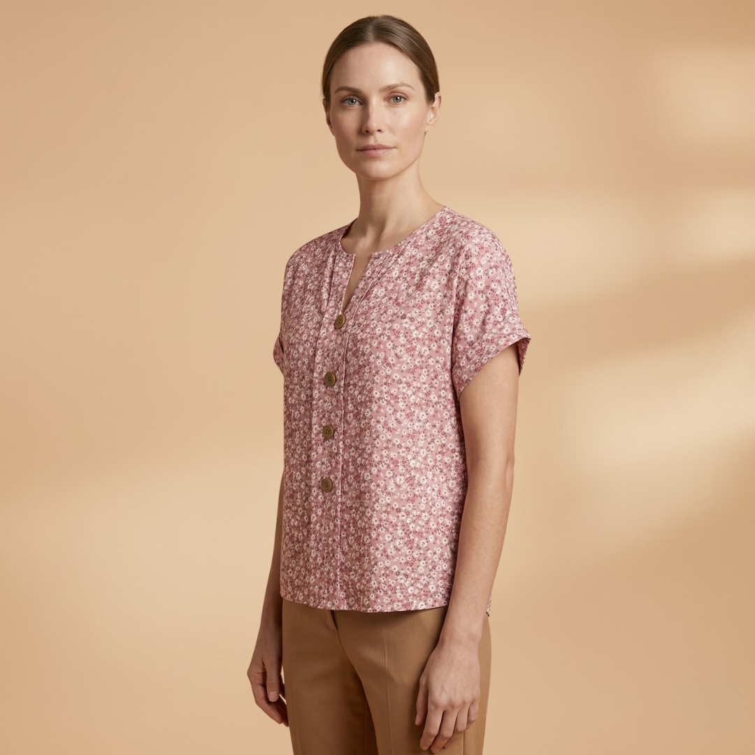 Blouse V-Neckline and Long Sleeves for Women