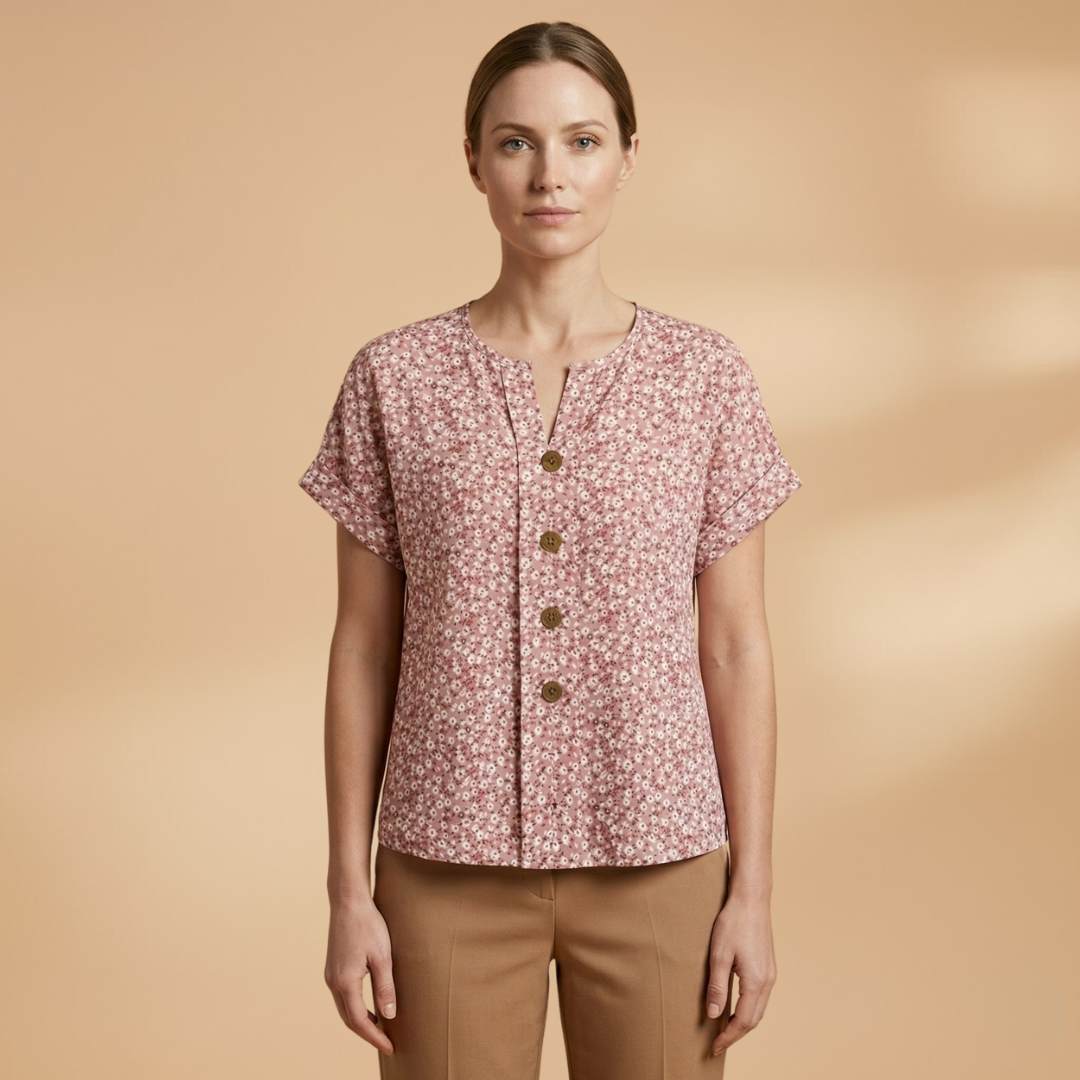 Blouse V-Neckline and Long Sleeves for Women