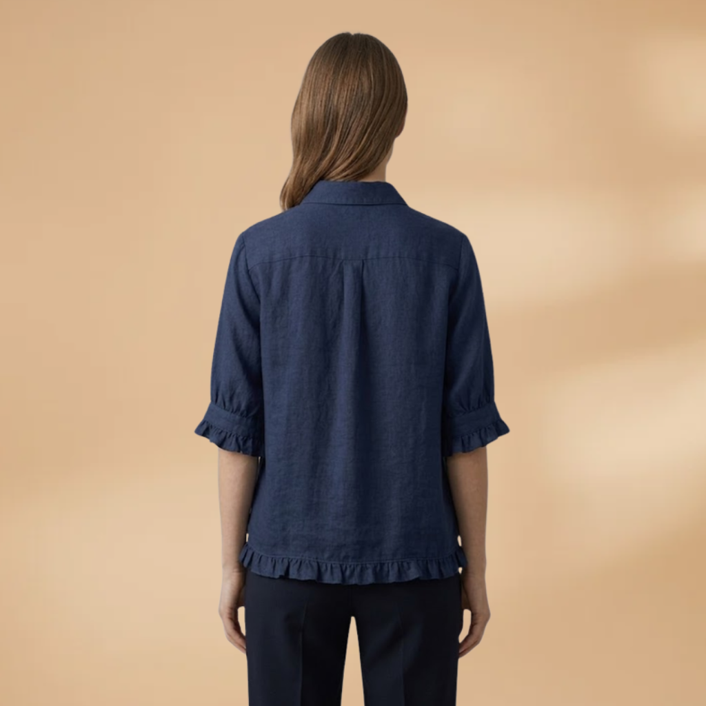 Blouse with button fastening and standard sleeves for Women