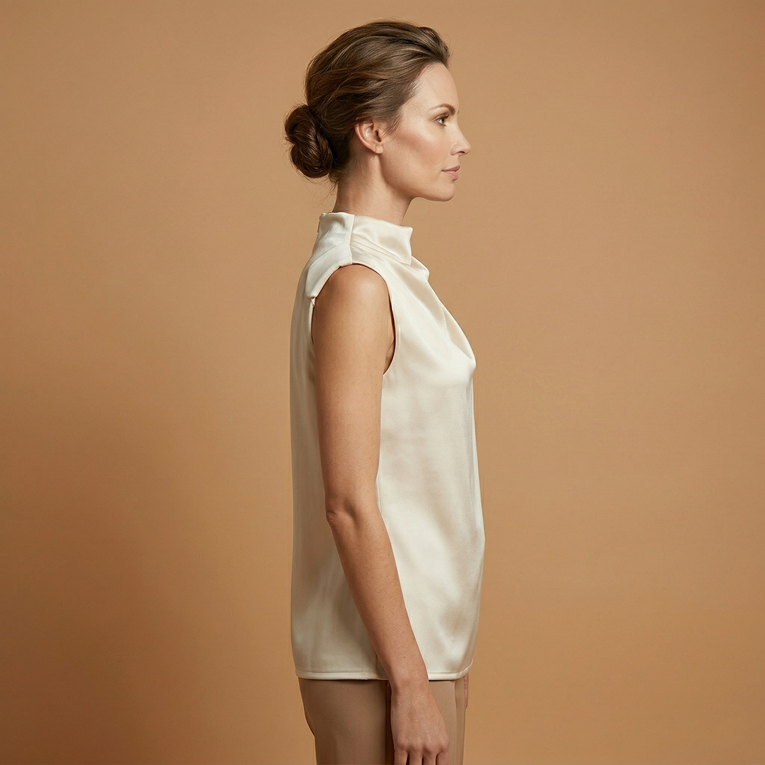 Elegant Sleeveless Blouse with Comfortable Fit and Soft Finish for Women