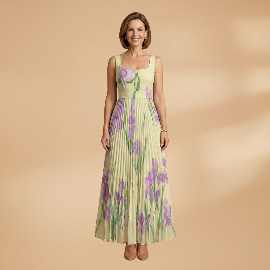 Floral Maxi Dress with A-Line Fit and Elegant Design for Women