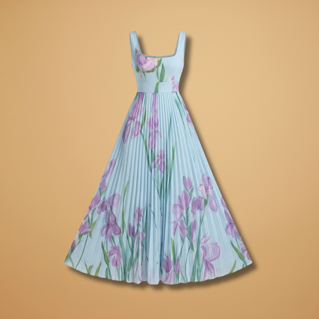 Floral Maxi Dress with A-Line Fit and Elegant Design for Women