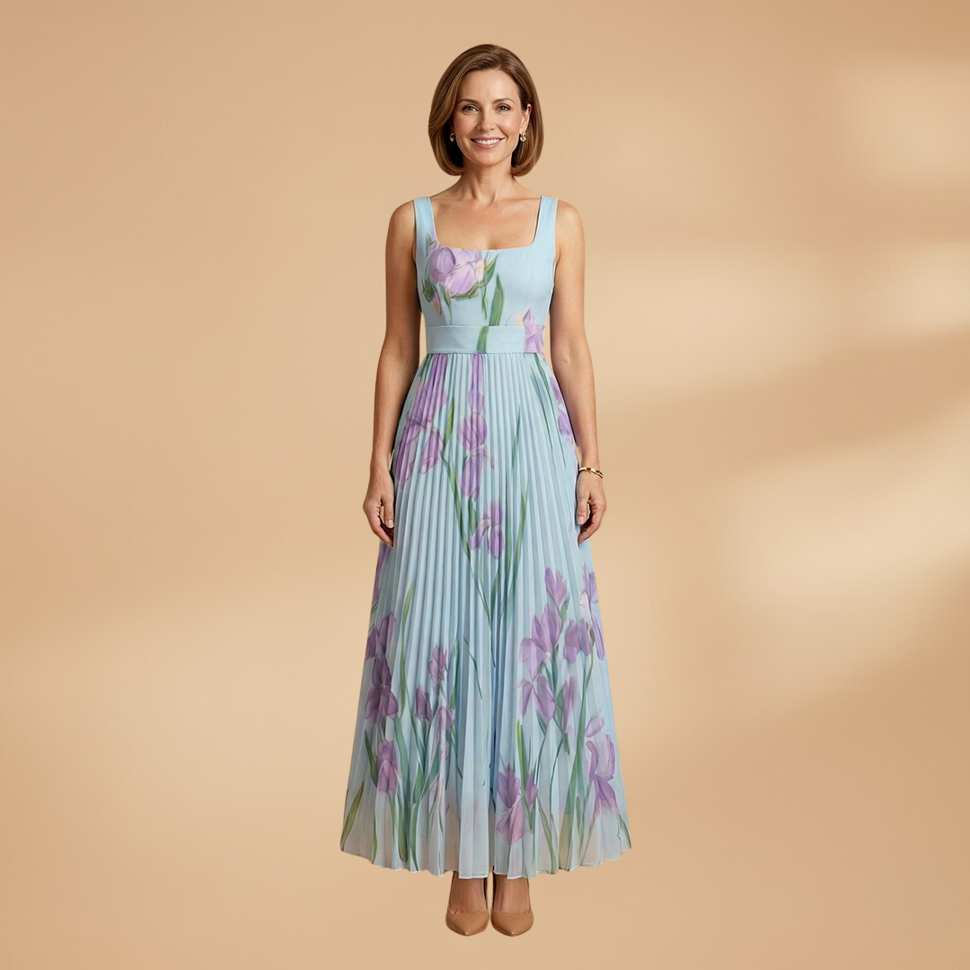 Floral Maxi Dress with A-Line Fit and Elegant Design for Women
