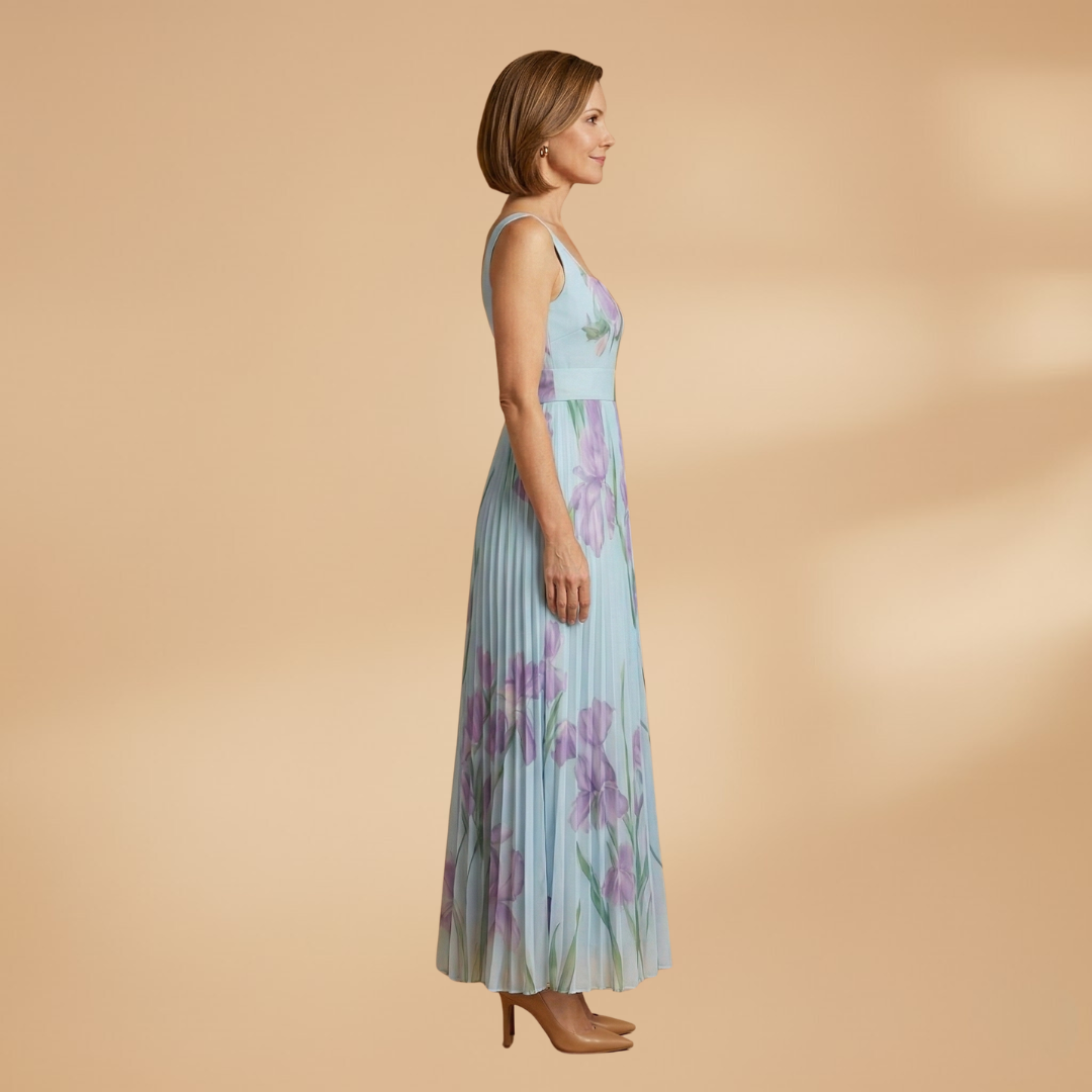 Floral Maxi Dress with A-Line Fit and Elegant Design for Women