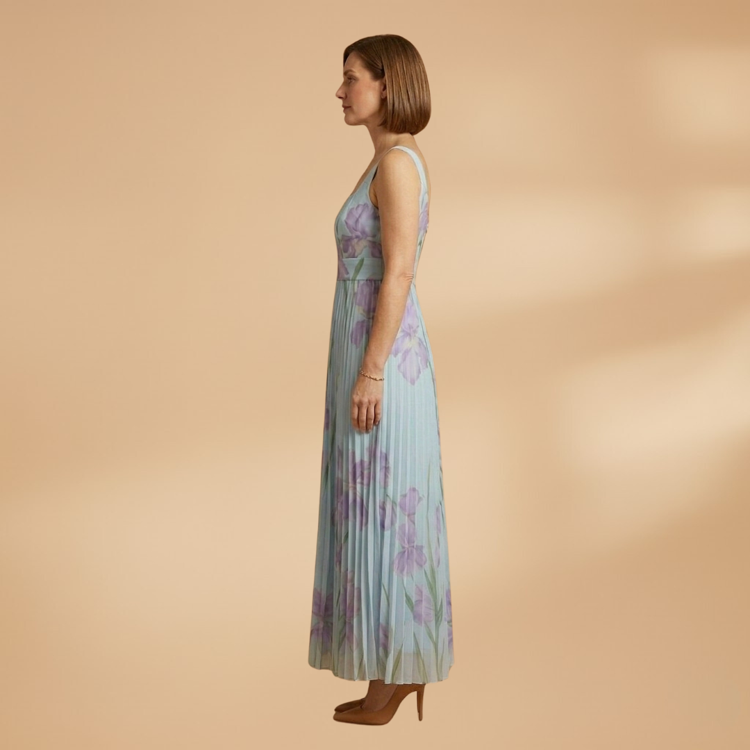 Floral Maxi Dress with A-Line Fit and Elegant Design for Women