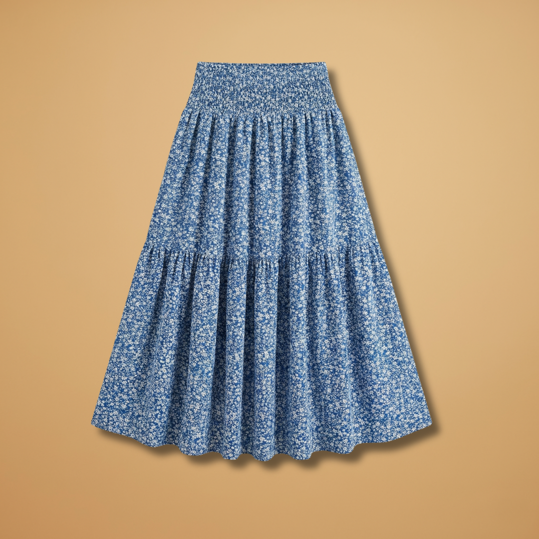 Floral Skirt with Flowing Fabric and Flattering Silhouette for Women