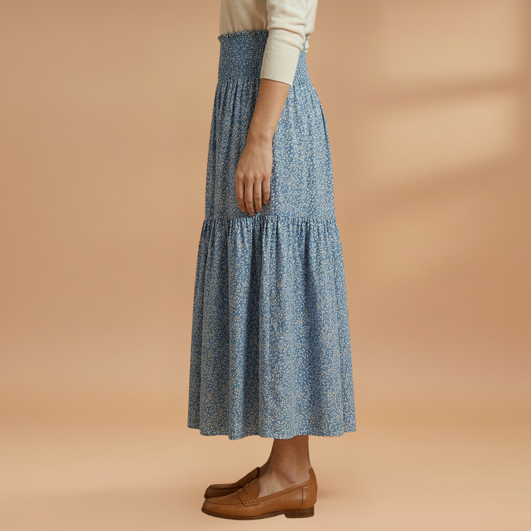 Floral Skirt with Flowing Fabric and Flattering Silhouette for Women