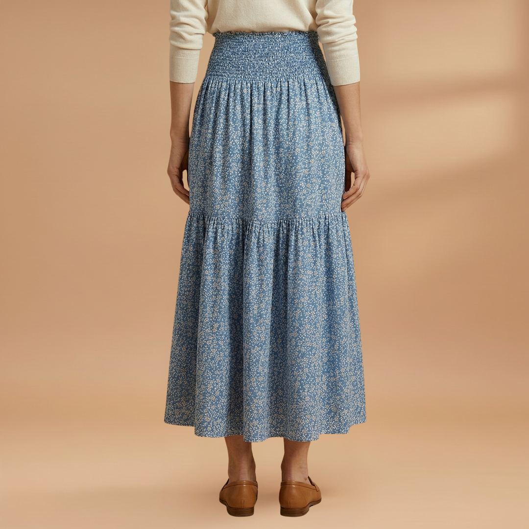 Floral Skirt with Flowing Fabric and Flattering Silhouette for Women